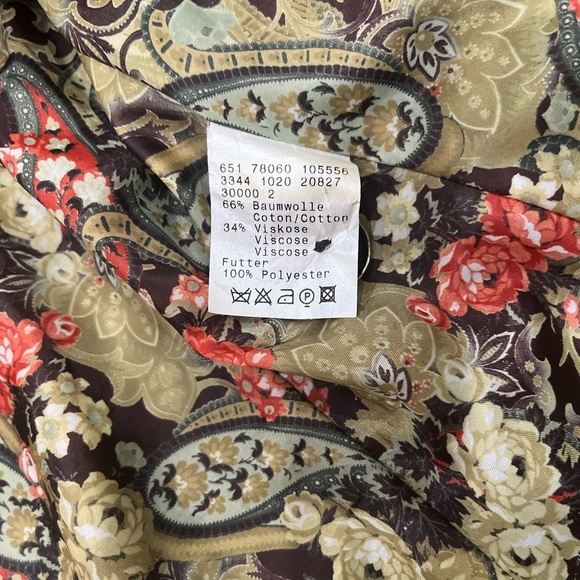 [S/M]Marc Aurel Dark Green Velvet Blazer Pockets Military Hippie Chic - Picture 9 of 15